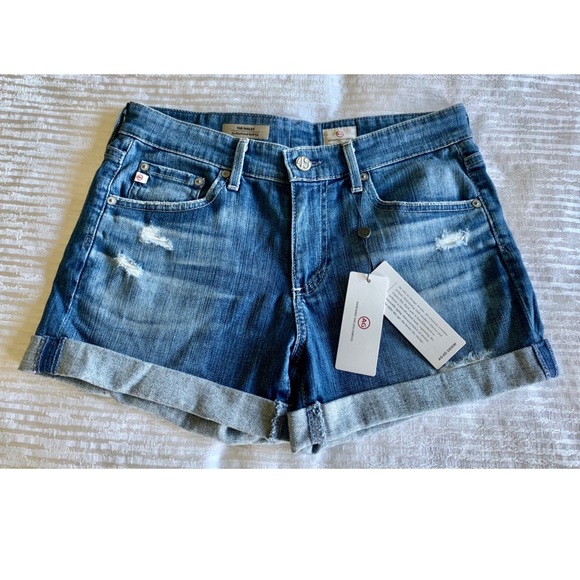 SOLD- AG Jeans Hailey Ex-Boyfriend Roll-up Short - Picture 3 of 8